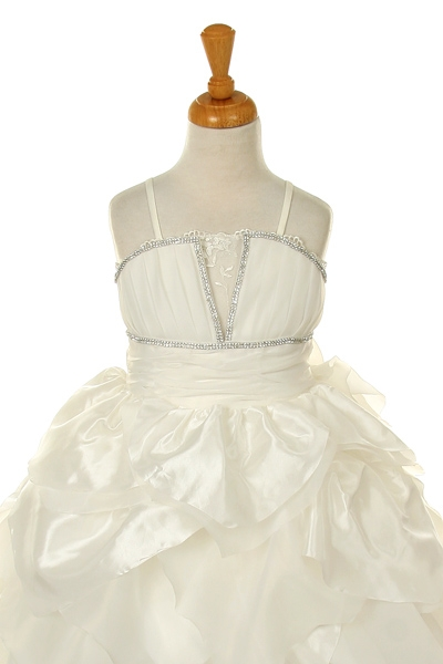 spaghetti strap enhanced bodice